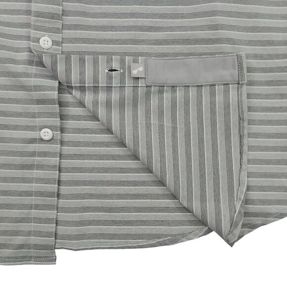 Columbia Shirt Mens Large Gray Striped Twisted Creek II Short Sleeve Outdoor - Picture 4 of 11